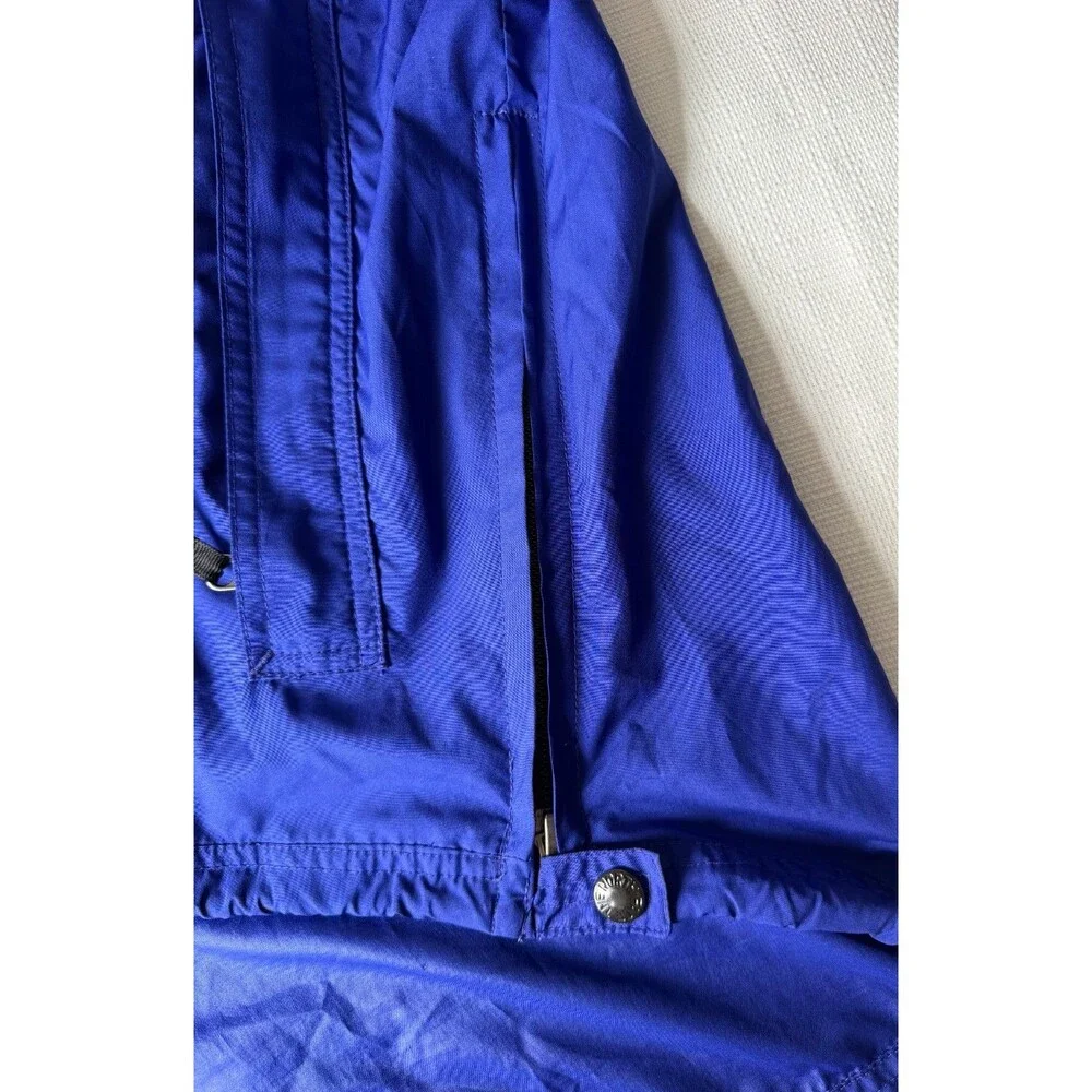 The North Face Jacket Mens X-large Blue Hooded Anorak Nylon 1/4 Zip Pullover